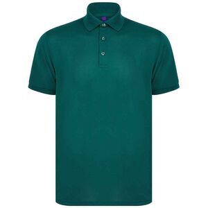 Henbury Mens Piqu Polo Shirt / Bottle Green